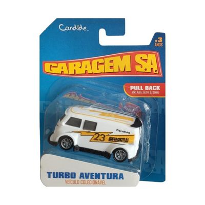 Mini Carrinho Pull Back Garagem S.A. Turbo Aventura - Branco 23
