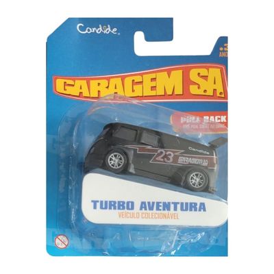 Mini Carrinho Pull Back Garagem S.A. Turbo Aventura - Preta 23