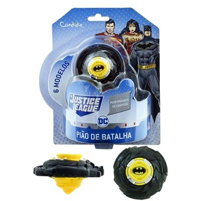 Kit 2 Piões Infinity Nado Justice League Plastic Series - Batman (9607B) + Superman (9607D)