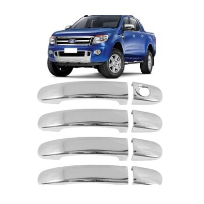 Kit Aplique Capa Cromada Retrovisor Maçanetas Ranger 2014