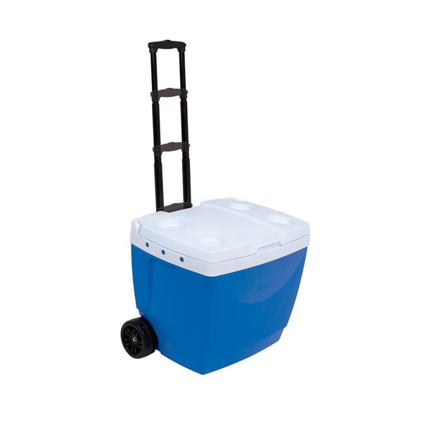 Caixa Térmica 42l Cores Com Rodinha Cooler Bebidas Mor Vermelha