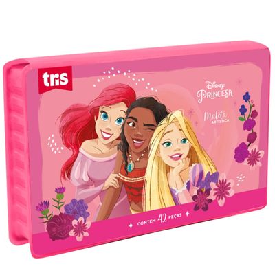 KIT MALETA ARTISTICA PRINCESAS DISNEY - 42 PEÇAS - TRIS