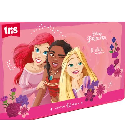 KIT MALETA ARTISTICA PRINCESAS DISNEY - 42 PEÇAS - TRIS