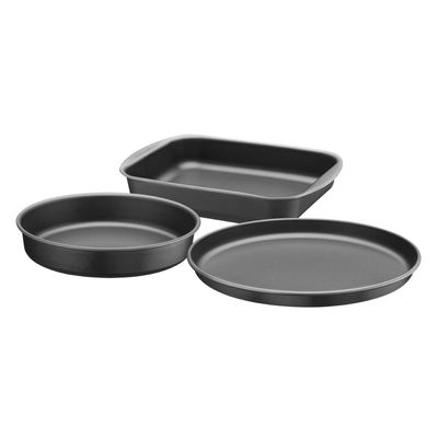 Jogo de Assadeiras Tramontina Brasil em Aluminio com Revestimento Interno e Externo em Antiaderente Starflon Max Grafite