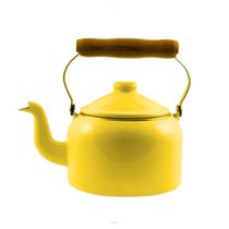 Chaleira Tradicional 16 Esmaltada Amarela - 1800 ml - Ewel