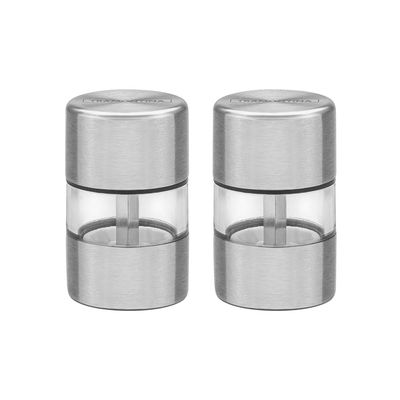 Conjunto de Moedores para Sal e Pimenta Tramontina Realce em Aço Inox e Acrilico com Moinho em Ceramica 2 Peças