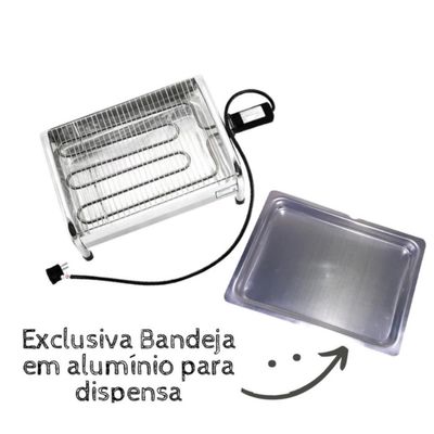 Churrasqueira Elétrica Grill Super Potente e Prática Resistência 1600w Sem Fumaça 220v- Metalrio