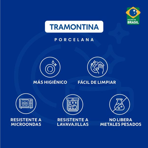 Travessa Oval Tramontina Sophia em Porcelana 32x25 cm