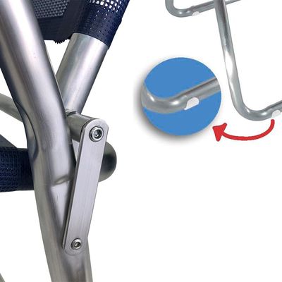 Kit 2 Cadeira Praia Max Alumínio Oversize Reforçada Até 140kg Zaka