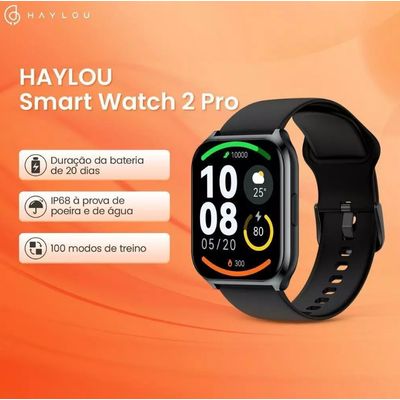 Smartwatch Xiaomi Haylou Watch 2 Pro A Prova Dagua Preto
