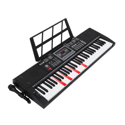 Kit Teclado Musical Portátil 61 Teclas Rhythmic 80 Bluetooth com Suporte em X