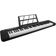 Kit Teclado Musical Portátil 61 Teclas Rhythmic 50 Preto com Suporte em X