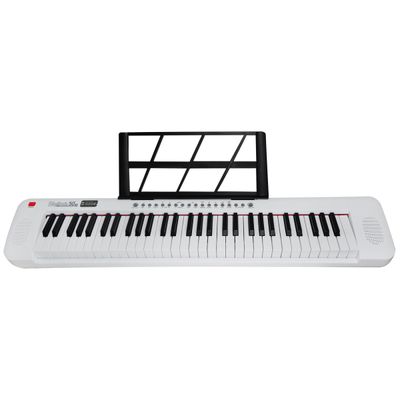 Teclado Musical Portátil 61 Teclas Rhythmic 50WH Branco