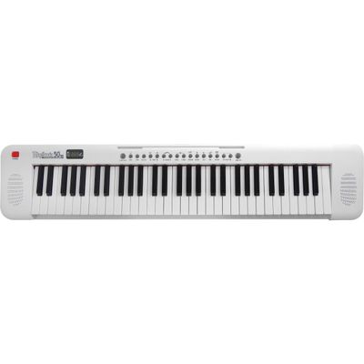 Teclado Musical Portátil 61 Teclas Rhythmic 50WH Branco