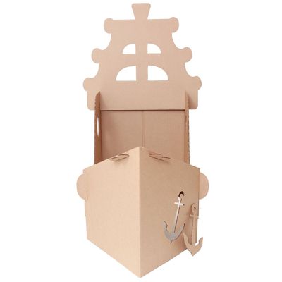 Kit Navio Casinha Para Brincar - Papelão - 202701 - Eu Amo Papelão