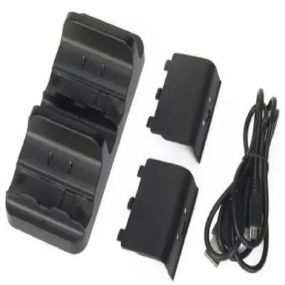 Base Dock Carregador para 2 Controle Xbox One S X + 2 Baterias Recarregaveis