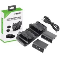 Base Dock Carregador para 2 Controle Xbox One S X + 2 Baterias Recarregaveis