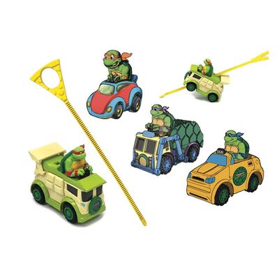 Veículo à Corda Tartarugas Ninja Rad Rip Racers - Michelangelo