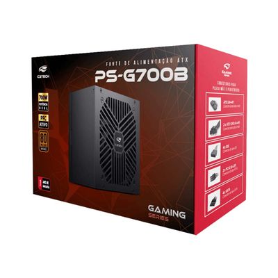 Fonte Atx 700W Bivolt Automático 80+ Bronze PS-G700B C3TECH