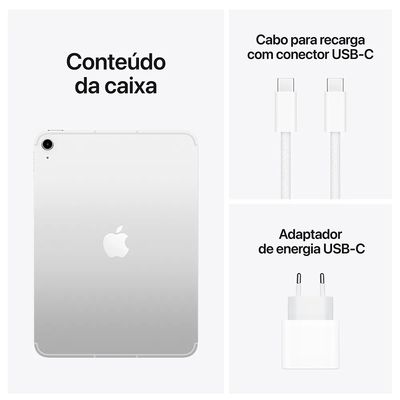 iPad 11ª geração, Chip A16 (Wi-Fi, 128GB) - Prateado