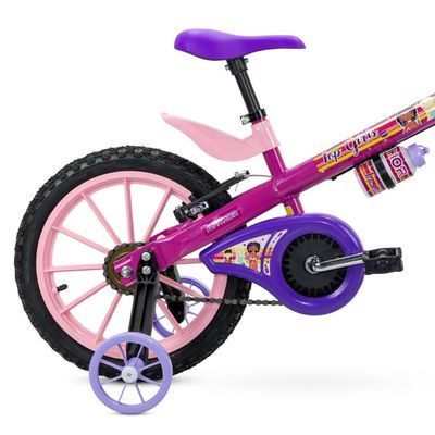 Bicicleta Infantil Aro 16 com Rodinhas Top Girl Nathor
