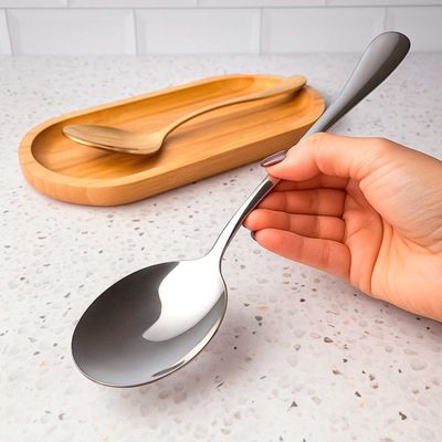 Colher para Servir Arroz e Salada Aço Inox Multiuso