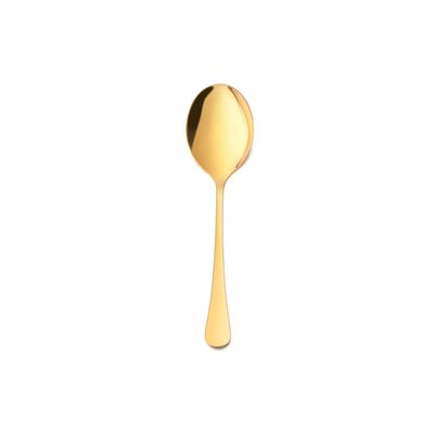 Colher para Servir Arroz e Salada Dourado Aço Inox Multiuso