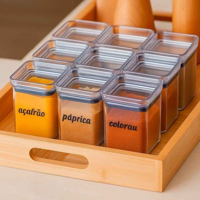 Etiquetas Adesivos Kit 12 Temperos Organizar Cozinha