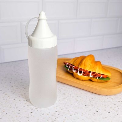 Bisnaga Transparente Tubo Bico Plastico Molhos 240ml 4un