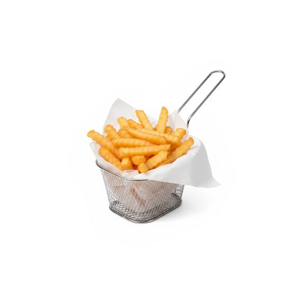 Cestinha Inox Fritas Servir Porçoes Petiscos Bar Restaurante