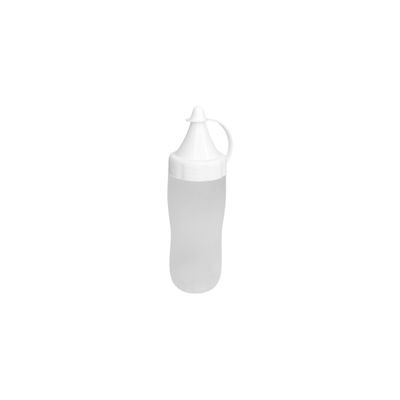 Bisnaga Transparente Tubo Bico Fino Plastico Molhos 240ml