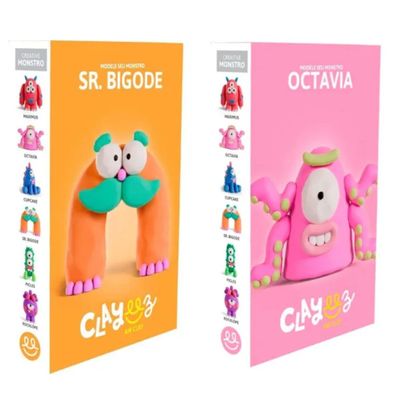 MASSINHA AIR CLAY CLAYEEZ CREATIVE - MONSTRO - 38g - UNIDADE