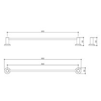 TOALHEIRO DROP DE PAREDE 60CM EM AÇO INOX ESCOVADO DPACE8513
