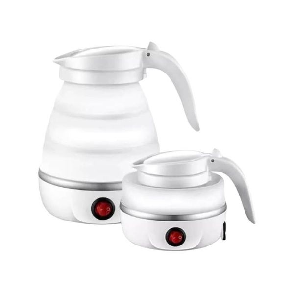 Chaleira Elétrica 600ml Portátil 110v Retrátil Branca 600w