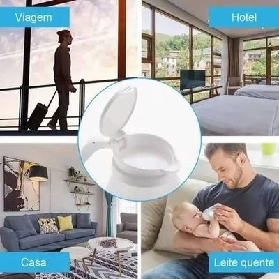Chaleira Elétrica 600ml Portátil 110v Retrátil Branca 600w