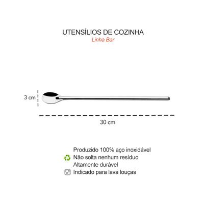 Jarra de Suco e Colher Bailarina Aço Inox Bar Bebidas