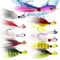 Kit 10 Isca Artificial Jig Xuxinha Com Penacho Tucunare