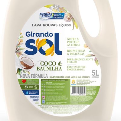 Lava Roupas Líquido Roupas Delicadas Girando Sol Coco e Baunilha 5L