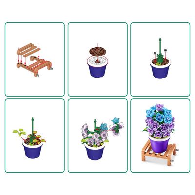Blocos de Montar Max Premium Garden - Hortênsia 186 pçs