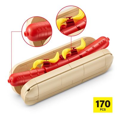 Blocos de Montar Max Premium Snacks Cachorro Quente 170 pçs
