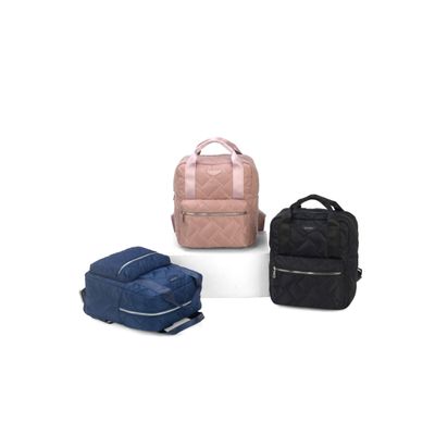 Mochila Feminina Nylon Gash BG72605 Matelassê Preto