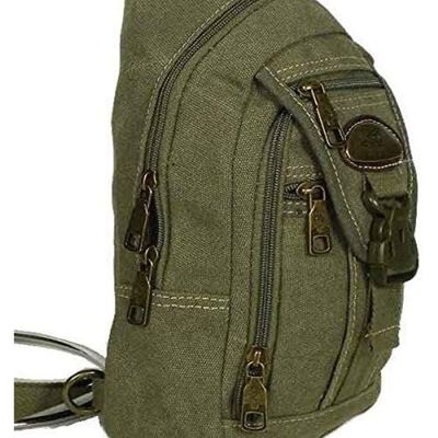 Pochete Alça Transversal Em Lona Da Kvn Mod. Ja8014 Verde