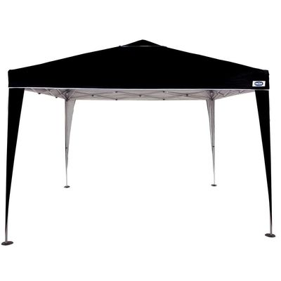 Tenda Gazebo Praia Dobrável Preta Sanfonada 3 x 3 M Mor