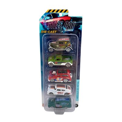 Kit com 5 Mini Veículos Die Cast Garagem S.A.