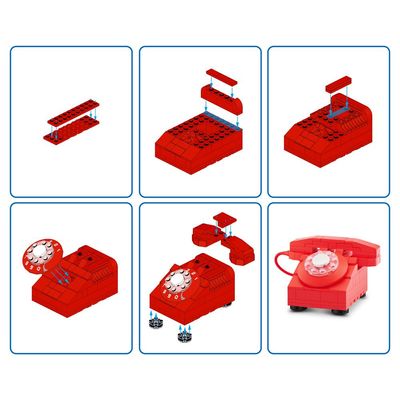 Blocos de Montar Max Premium Retrô - Telefone 141 pçs