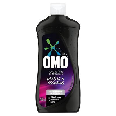 Kit 2 Sabão Líquido OMO Roupas Finas e Delicadas Roupas Pretas e Escuras 900ml