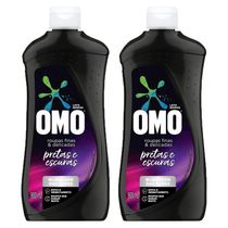 Kit 2 Sabão Líquido OMO Roupas Finas e Delicadas Roupas Pretas e Escuras 900ml
