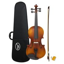 Viola Clássica Envelhecida AL 1310 3/4 E Alan Com Case Arco Breu Cavalete
