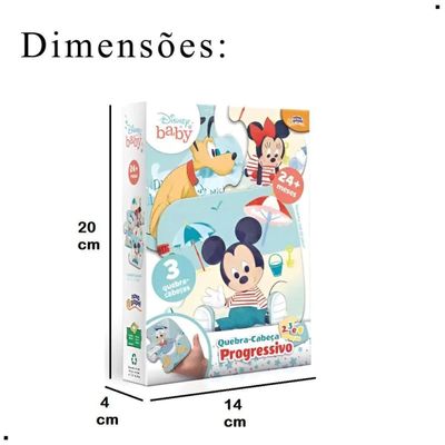 Quebra Cabeça Progressivo 9 Peças Mickey - Toyster 8068