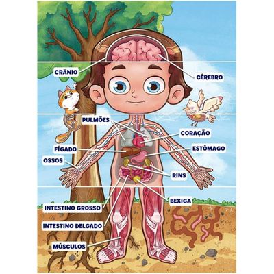 Quebra Cabeça Puzzle 100 Peças Corpo Humano - Grow 4919